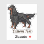 Gordon Setter Illustration Sticker (Blatt)