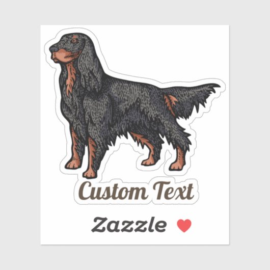 Gordon Setter Illustration Sticker (Blatt)