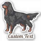 Gordon Setter Illustration Sticker (Vorderseite)