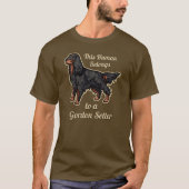 Gordon Setter Illustration T - Shirt (Vorderseite)