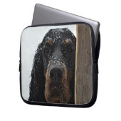 Gordon Setter im Winter Laptop-Sieb Laptopschutzhülle (Vorderseite Links)