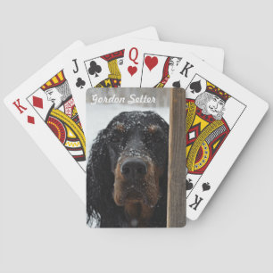 Gordon Setter im Winter Spielkarten