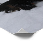 Gordon Setter in einem Schneesturm Canvas Print Poster (Ecke)