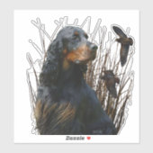 Gordon Setter , Jagdbegleiter Aufkleber (Blatt)