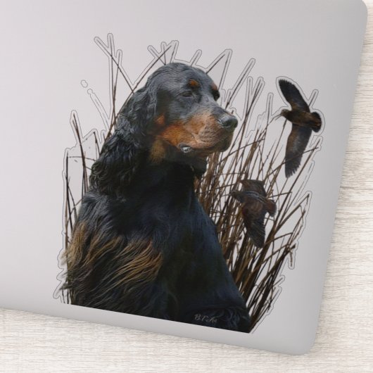 Gordon Setter , Jagdbegleiter Aufkleber (Detail)