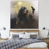 Gordon Setter , Jagdbegleiter Leinwanddruck (Insitu (Schlafzimmer))