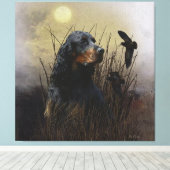Gordon Setter , Jagdbegleiter Leinwanddruck (Insitu (Holzboden))