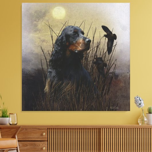 Gordon Setter , Jagdbegleiter Leinwanddruck (Insitu (Wohnzimmer))