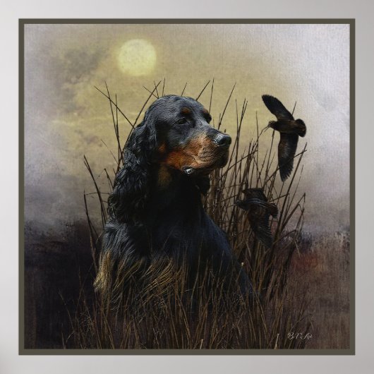 Gordon Setter , Jagdbegleiter Poster (Vorne)