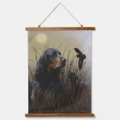 Gordon Setter , Jagdbegleiter Wandteppich Mit Holzrahmen (Vorderseite)