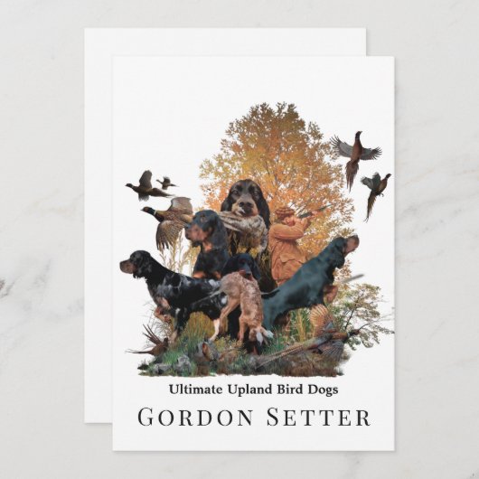 Gordon Setter, Jagdsaison Einladung (Vorne/Hinten)