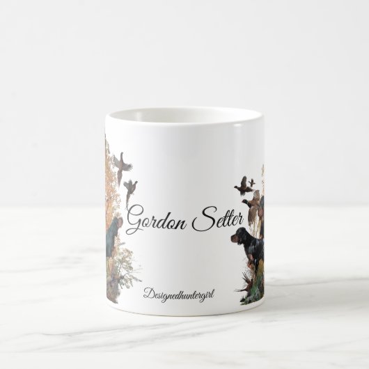 Gordon Setter, Jagdsaison Holz Wand Kunst Kaffeetasse (Mittel)