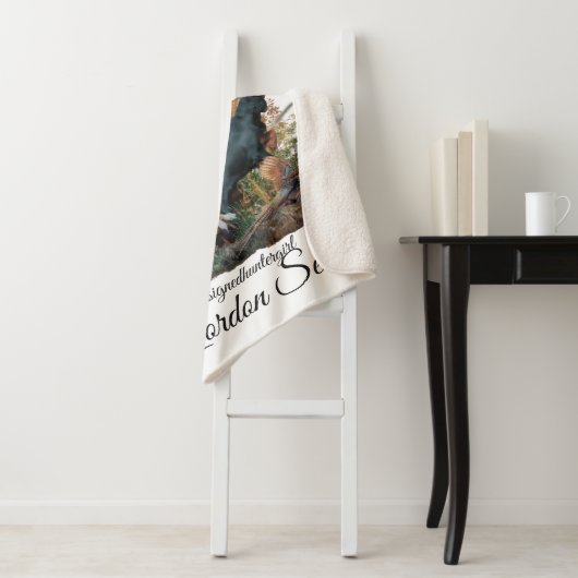 Gordon Setter, Jagdsaison Holzwall Art Kaffee Sherpadecke (Beispiel)