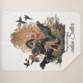 Gordon Setter, Jagdsaison Holzwall Art Kaffee Sherpadecke (Vorderseite (Horizontal))