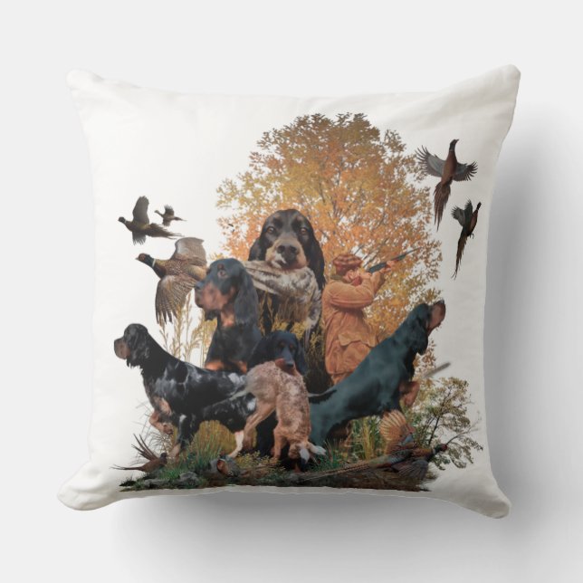 Gordon Setter, Jagdsaison Kissen (Vorderseite)