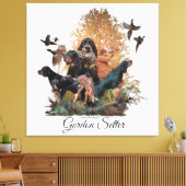 Gordon Setter, Jagdsaison Leinwanddruck (Insitu (Wohnzimmer))