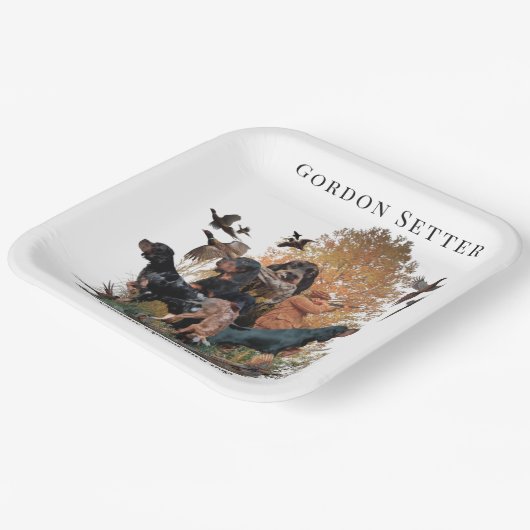 Gordon Setter, Jagdsaison Pappteller (Gewinkelt)