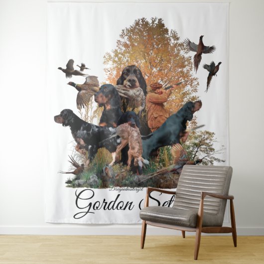 Gordon Setter, Jagdsaison Wandteppich (Beispiel)