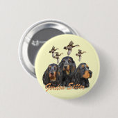 Gordon Setter jagt Fasane Button (Vorne & Hinten)