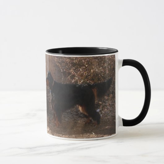 Gordon Setter Keramik Ringer Tasse (Rechts)