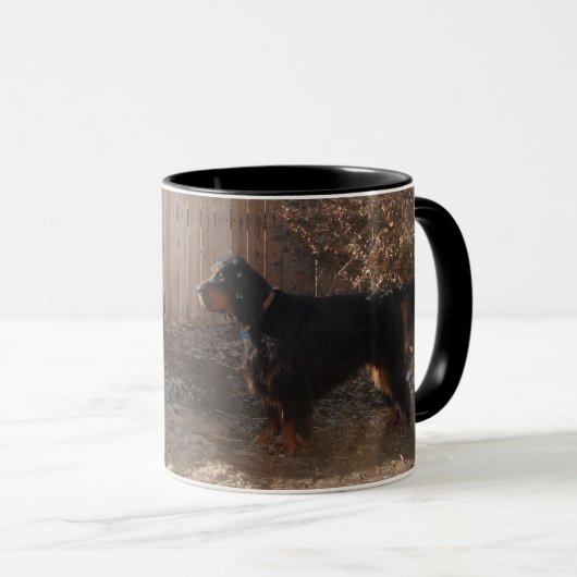 Gordon Setter Keramik Ringer Tasse (VorderseiteRechts)
