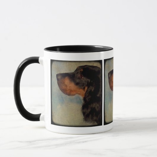 Gordon Setter Keramik Tasse (Links)