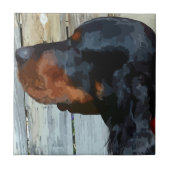 Gordon Setter Keramik Tile Fliese (Vorderseite)