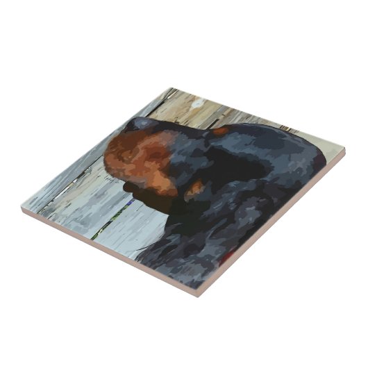Gordon Setter Keramik Tile Fliese (Seite)