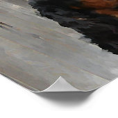 Gordon Setter Kopfmalerei Canvas Print Poster (Ecke)