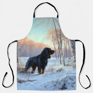 Gordon Setter Lass es schneien Weihnachten Schürze