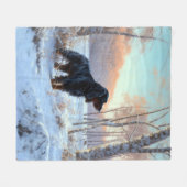 Gordon Setter lässt es Weihnachten schnee Fleecedecke (Vorderseite (Horizontal))