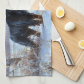 Gordon Setter lässt es Weihnachten schnee Geschirrtuch (Viertel Falte)