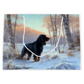 Gordon Setter lässt es Weihnachten schnee Große Geschenktüte (Vorderseite)