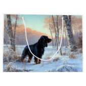 Gordon Setter lässt es Weihnachten schnee Große Geschenktüte (Rückseite)