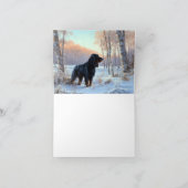 Gordon Setter lässt es Weihnachten schnee Karte (Innenseite)