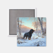 Gordon Setter lässt es Weihnachten schnee Magnet (Vorderseite/Rückseite)