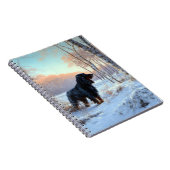 Gordon Setter lässt es Weihnachten schnee Notizblock (Rechte Seite)