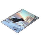 Gordon Setter lässt es Weihnachten schnee Notizblock (Linke Seite)