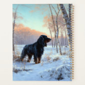 Gordon Setter lässt es Weihnachten schnee Planer (Rückseite)