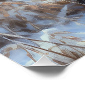 Gordon Setter lässt es Weihnachten schnee Poster (Ecke)