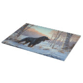 Gordon Setter lässt es Weihnachten schnee Schneidebrett (Ecke)