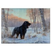 Gordon Setter lässt es Weihnachten schnee Schneidebrett (Vorderseite)