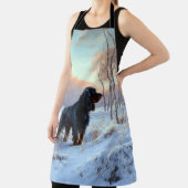 Gordon Setter lässt es Weihnachten schnee Schürze (InSitu)