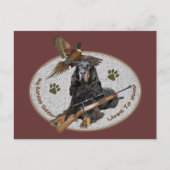 Gordon Setter lebt zur Jagd Postkarte (Vorderseite)