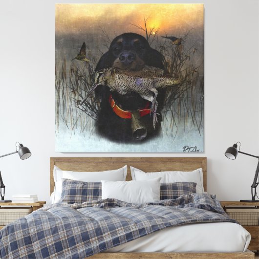 Gordon Setter Leinwanddruck (Insitu (Schlafzimmer))