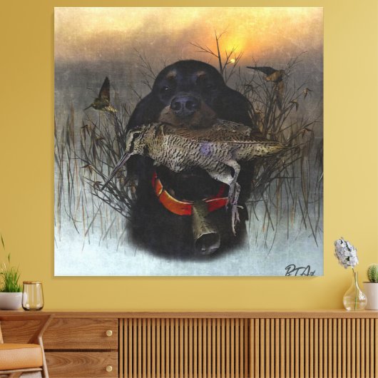Gordon Setter Leinwanddruck (Insitu (Wohnzimmer))