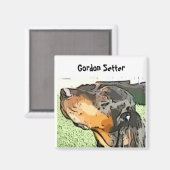 Gordon Setter Magnet (Vorderseite/Rückseite)