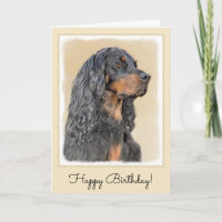 Gordon Setter Malerei - Niedliche Original Hunde K
