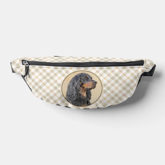 Gordon Setter Malerei Schwarz Niedlich Original Do Bauchtasche (Ablage )