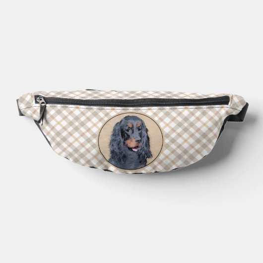 Gordon Setter Malerei Schwarz Niedlich Original Do Bauchtasche (Ablage )